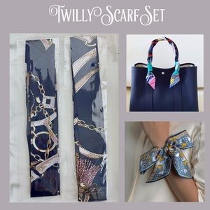 Handbag Skinny Scarf Set 3/$20